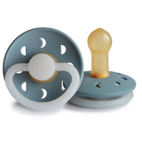 Frigg Moon Phase Latex Baby Pacifier 6M-18M, 1Pack, Stone Blue Night - Size 2 - Laadlee