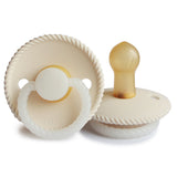 Frigg Rope Latex Baby Pacifier 0-6M, 1Pack, Cream Night - Size 1 - Laadlee