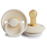 Frigg Rope Latex Baby Pacifier 6M-18M, 1Pack, Cream Night - Size 2 - Laadlee