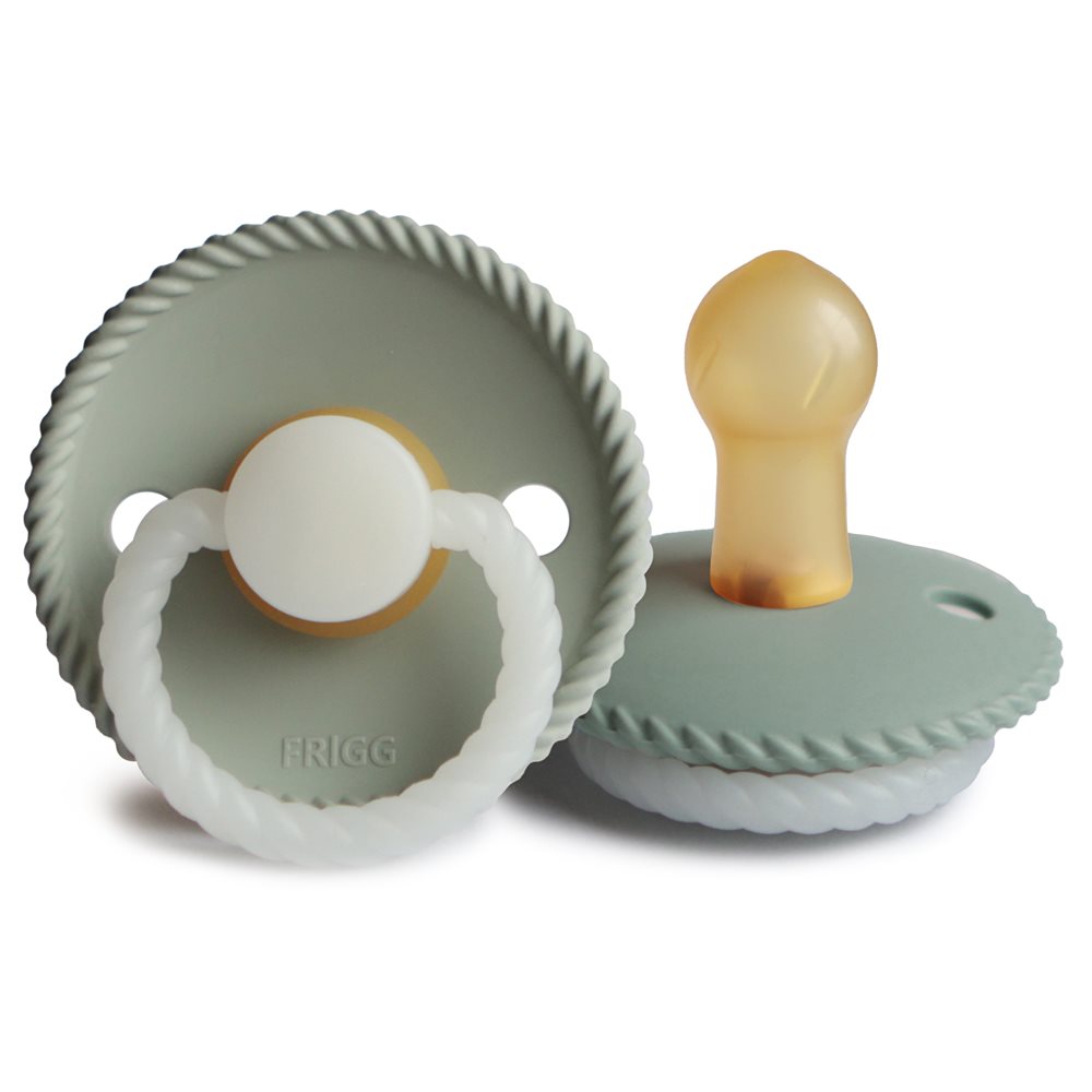 Frigg Rope Latex Baby Pacifier 0-6M, 1Pack, Sage Night - Size 1 - Laadlee