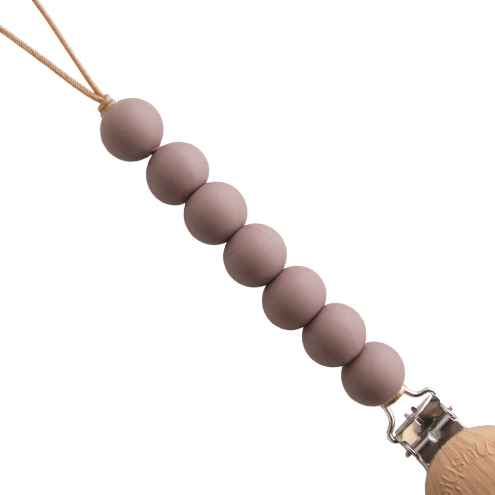 Mushie Pacifier Clips Halo Ash - Laadlee