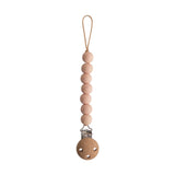 Mushie Pacifier Clips Halo Blush - Laadlee