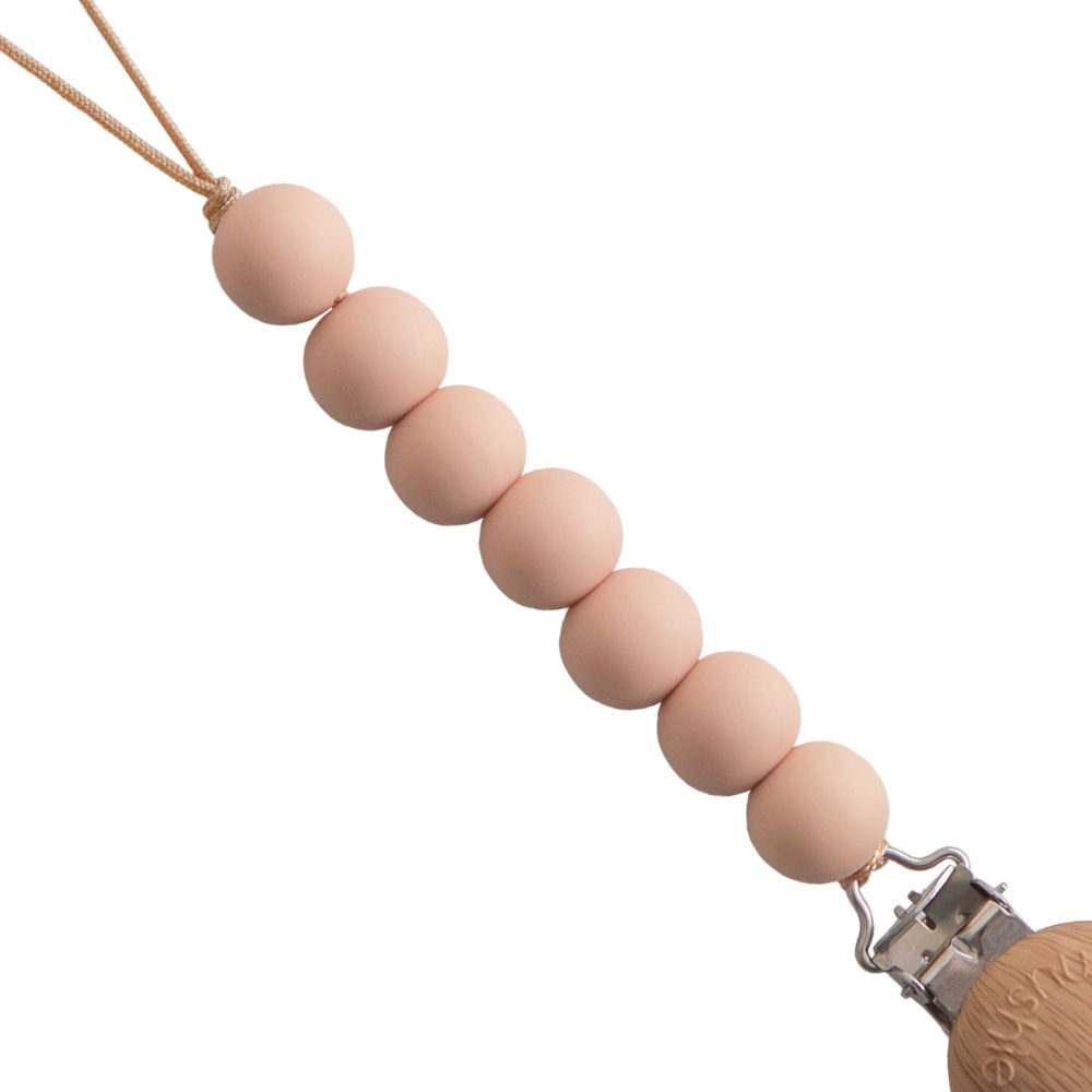 Mushie Pacifier Clips Halo Blush - Laadlee