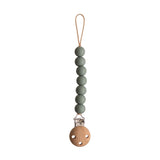 Mushie Pacifier Clips Halo Dried Thyme - Laadlee