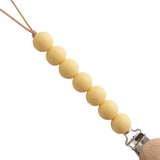Mushie Pacifier Clips Halo Muted Yellow - Laadlee