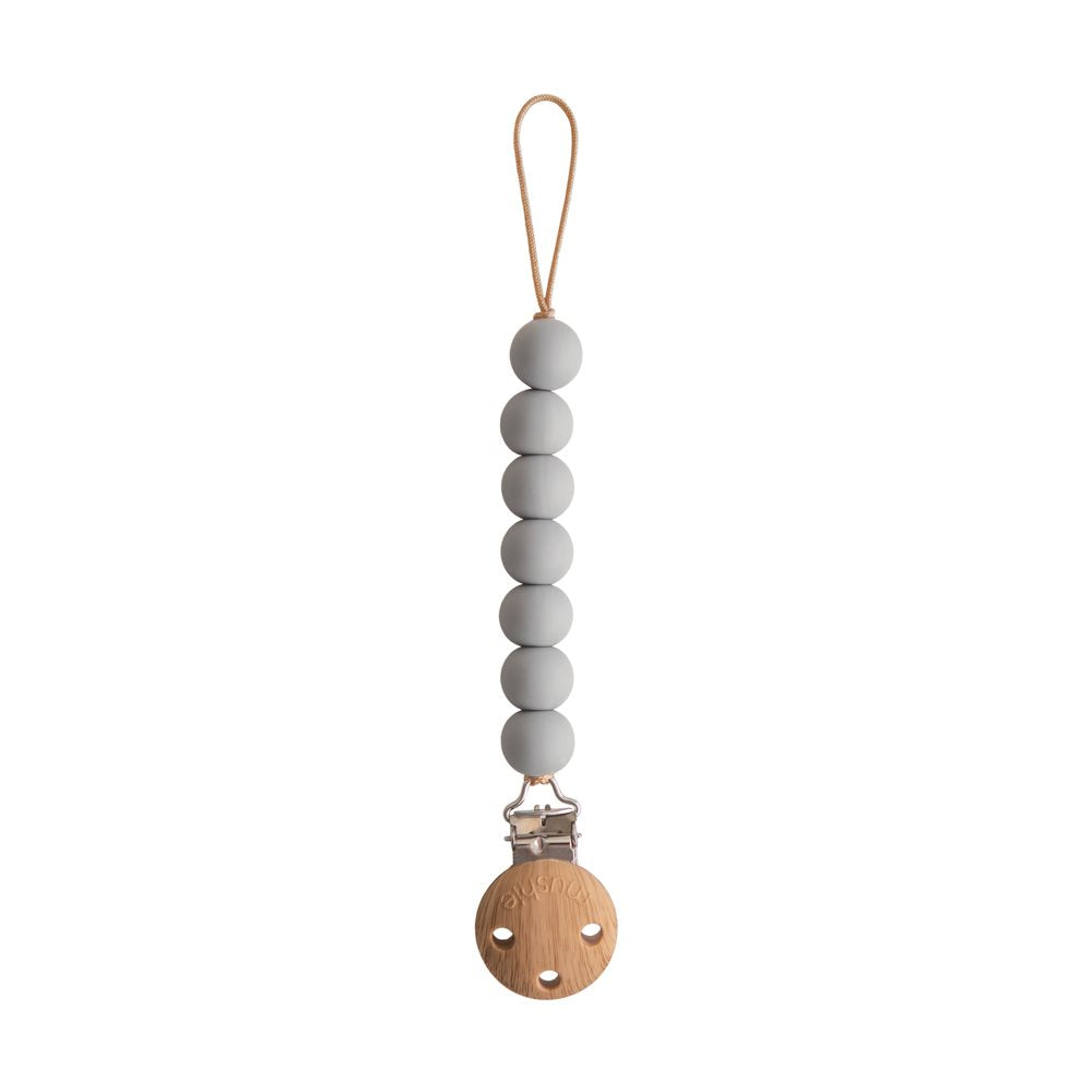 Mushie Pacifier Clips Halo Stone - Laadlee