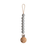 Mushie Pacifier Clips Halo Stone - Laadlee