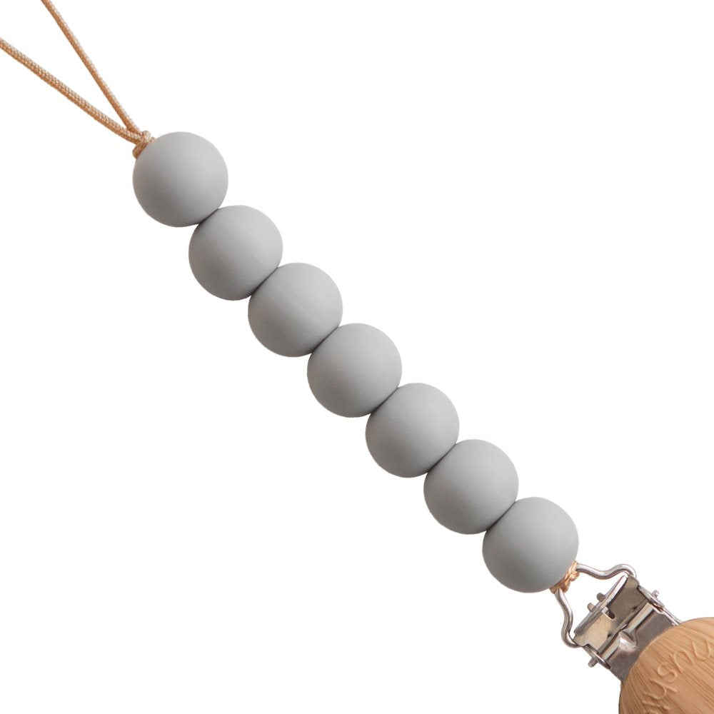 Mushie Pacifier Clips Halo Stone - Laadlee
