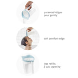 Skip Hop Baby Bath Rinse Cup Wave Tear Free Waterfall Rinser - White
