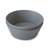 Mushie Dinner Bowl Round Smoke - Laadlee