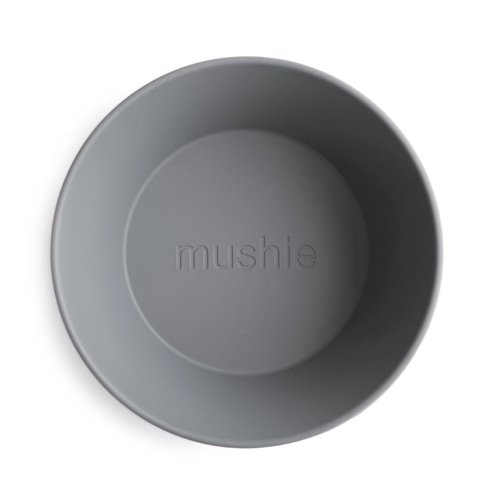 Mushie Dinner Bowl Round Smoke - Laadlee