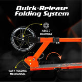 Spartan Edge 200mm Folding Scooters - Orange