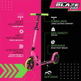 Spartan Blaze 200mm  Scooter - Pink