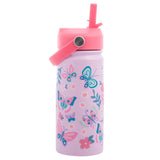 Stephen Joseph Butterfly Insulated Stainless Steel Water Bottle With Handle 397ml