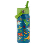 Stephen Joseph Dino Insulated Stainless Steel Water Bottle With Handle 397ml