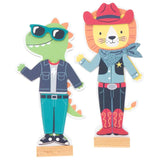 Stephen Joseph Magnetic Dress Up Doll - Dino And Lion