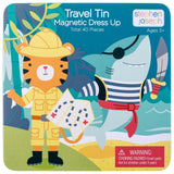 Stephen Joseph Travel Tin Magnetic Dress Up Doll - Shark And Tiger
