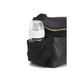 Storksak Alyssa Stroller Diaper Bag - Black/ Gold