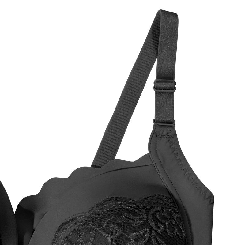 Okus Elegant Seamless Maternity & Nursing Bra - Black - Laadlee