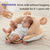 Sunveno Baby Anti-Reflux Feeding Pillow with C Shapped Seating Pillow - Coffee