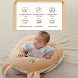Sunveno Baby Anti-Reflux Feeding Pillow with C Shapped Seating Pillow - Coffee