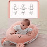 Sunveno Baby Anti-Reflux Feeding Pillow with C Shapped Seating Pillow - Pink