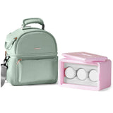 Sunveno Breastmilk Cooler Bag with Detachable Insulation Box Set - Green