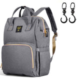Sunveno Diaper Bag XL with Sunveno Stroller Hooks - Grey