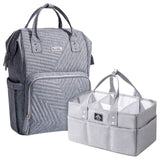 Sunveno Diaper Bag And Diaper Caddy - Nova Grey