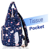 Sunveno Dream Sky Diaper Bag with USB Charging Port and Changing Mat - Blue