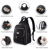 Sunveno Fashion Compact Diaper Backpack - Black
