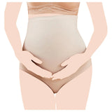 Sunveno High Waist Pregnancy Support Cotton Panties - Skin