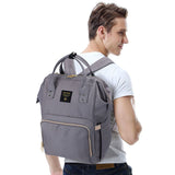 Sunveno Mamma Diaper Bag And Breast Pump Bottle Bag Set - Grey