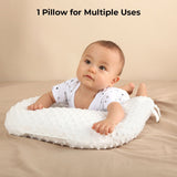 Sunveno Portable Baby Anti-spill Milk U Shape Pillow With 10 & 15 Degree Slope Pad