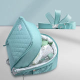 Sunveno Portable Baby Bed And Bag - Sea Green