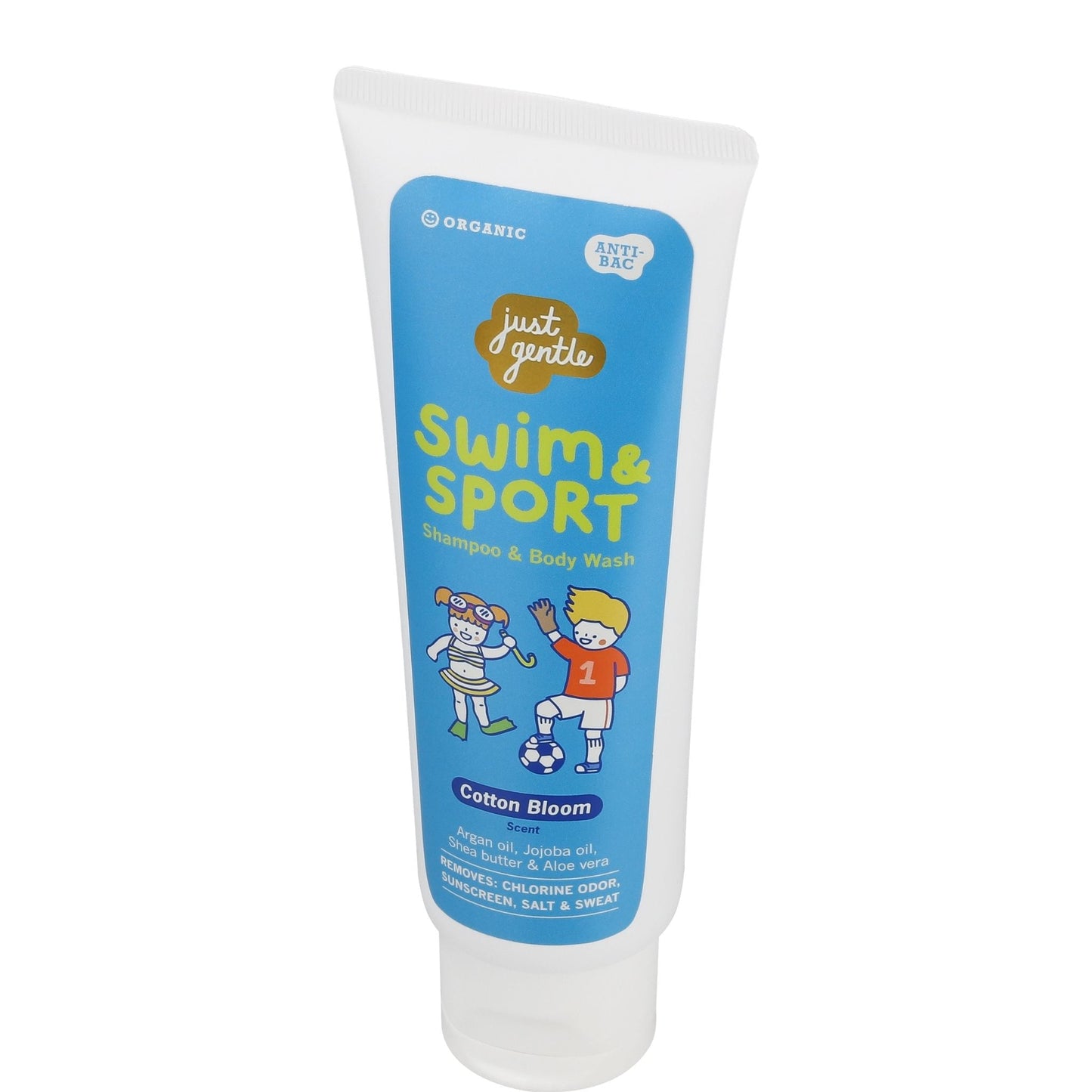 Just Gentle Swim & Sport Shampoo and Body Wash Cotton Bloom - 180ml