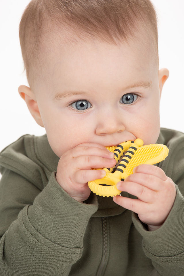 Malarkey Kids Bee Shaped Teether Brush - Laadlee