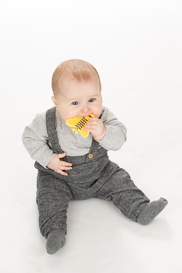 Malarkey Kids Bee Shaped Teether Brush - Laadlee