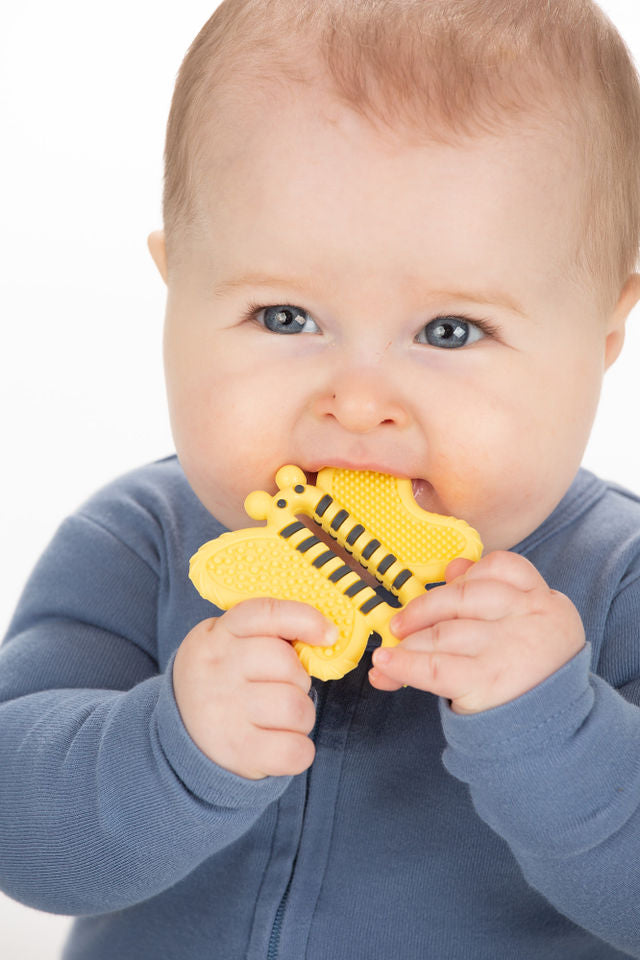 Malarkey Kids Bee Shaped Teether Brush - Laadlee
