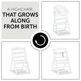 Hauck Alpha+ Wooden Adjustable High Chairs - White