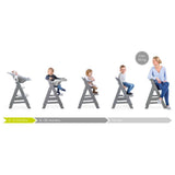 Hauck Alpha+ Wooden Adjustable High Chairs - Grey