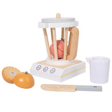 Little Angel Kids Wooden Fruit Juice Blender Play Set - White