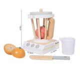 Little Angel Kids Wooden Kitchen Coffee Maker Play Set - White
