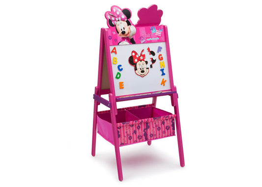 Delta Children Minnie Mouse Wooden Easel With Storage -Double Side