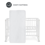 Teknum Prism 4In1 Acrylic Convertible Crib With Mattress - White