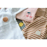 Lassig Long Sleeve Ribbed Baby T-Shirt - Pear Caramel