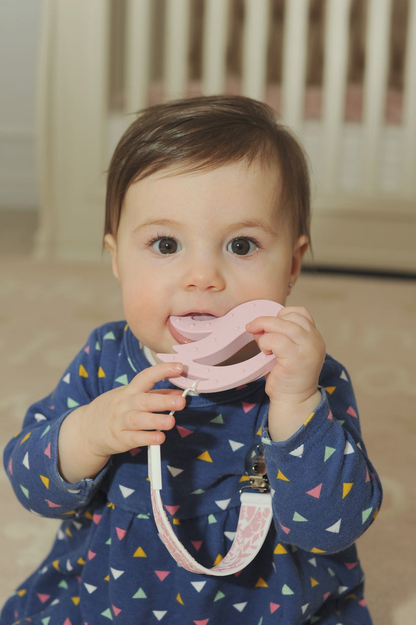 Malarkey Kids Teether Tether And Teether - Feather And Swan - Laadlee
