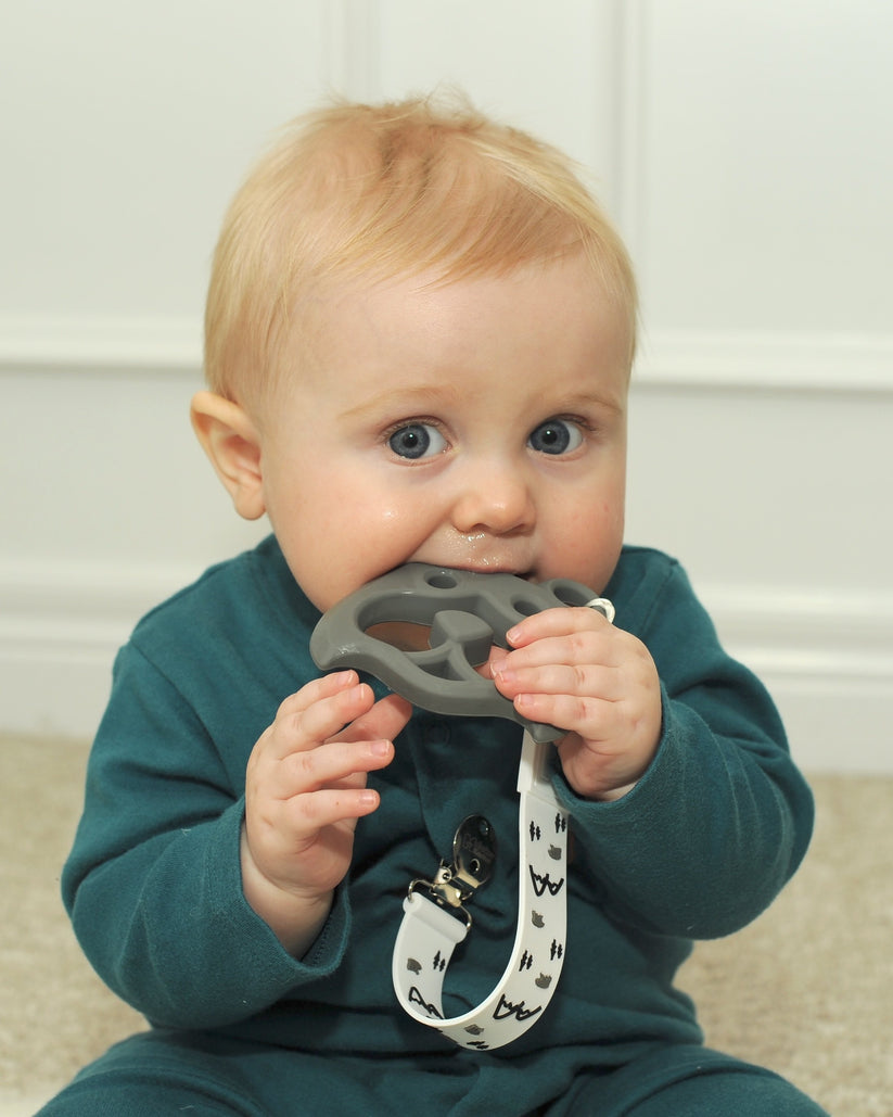 Malarkey Kids Teether Tether And Teether - Bear Mountain And Bear - Laadlee