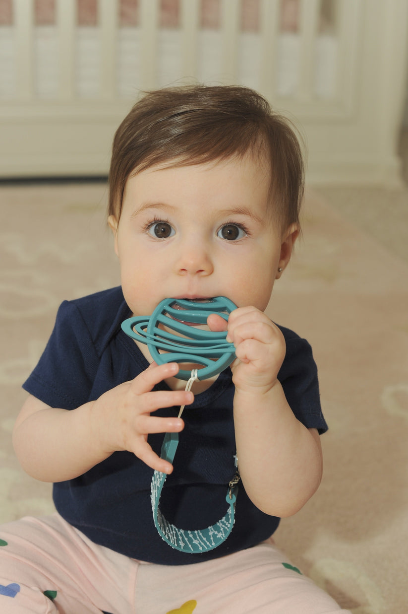 Malarkey Kids Teether Tether And Teether- Star And Saturn - Laadlee