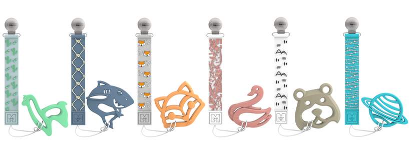 Malarkey Kids Teether Tether And Teether - Bear Mountain And Bear - Laadlee